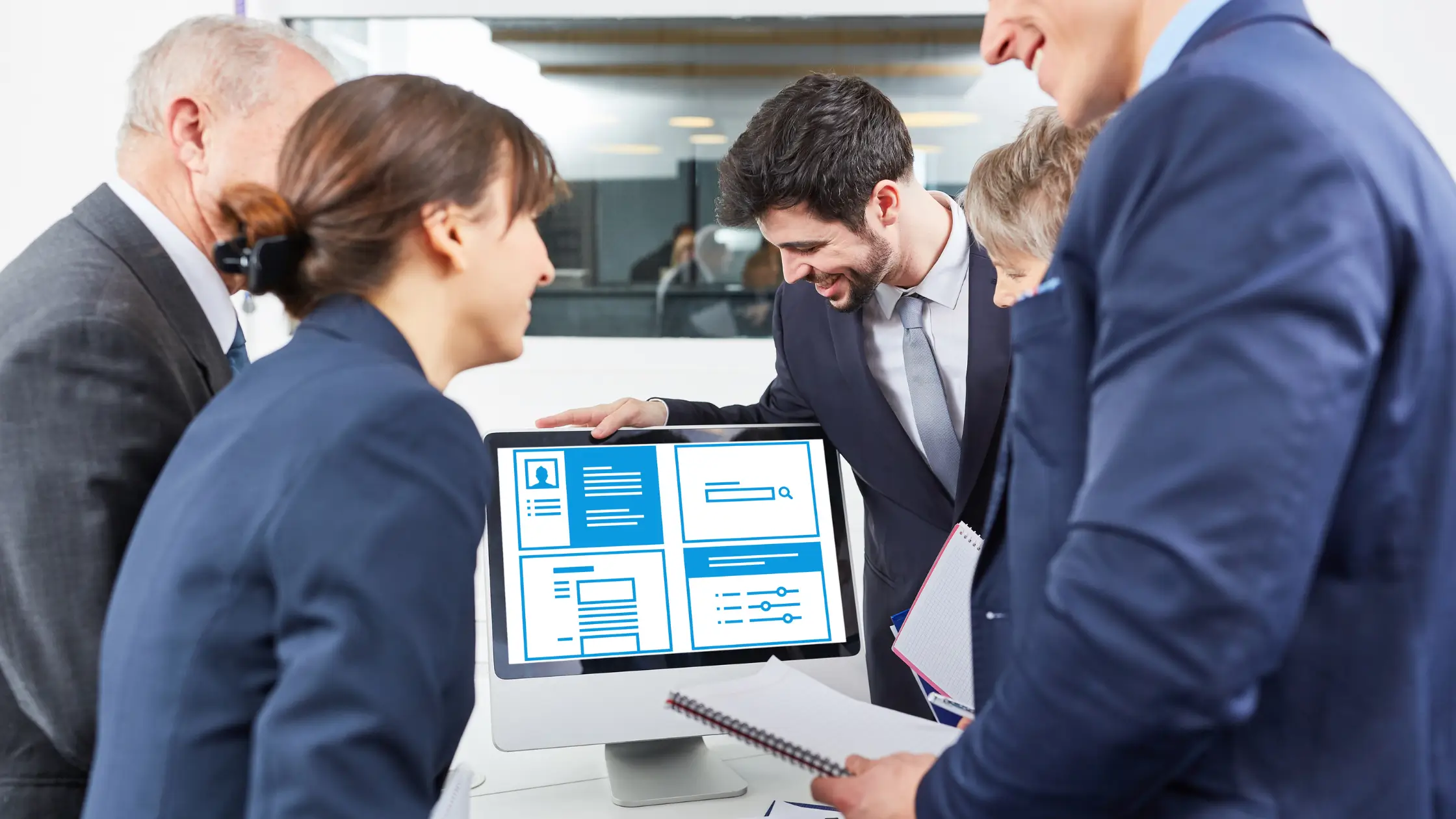 Modern business website design displayed on desktop and mobile devices showcasing responsive and conversion-focused layout